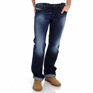 Diesel Zatiny 8J4 Bootcut Denim Jean Dark Stone Wash 100% Cotton Blue 40x32
